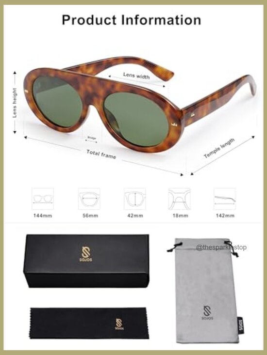 Polarized Sunglasses with Plastic Frame and Oval Lens main image 6